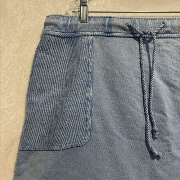 J. Jill Cotton Terry Tie-Waist Pull On Casual Skirt Light Powder Blue Size Large - Picture 2 of 16